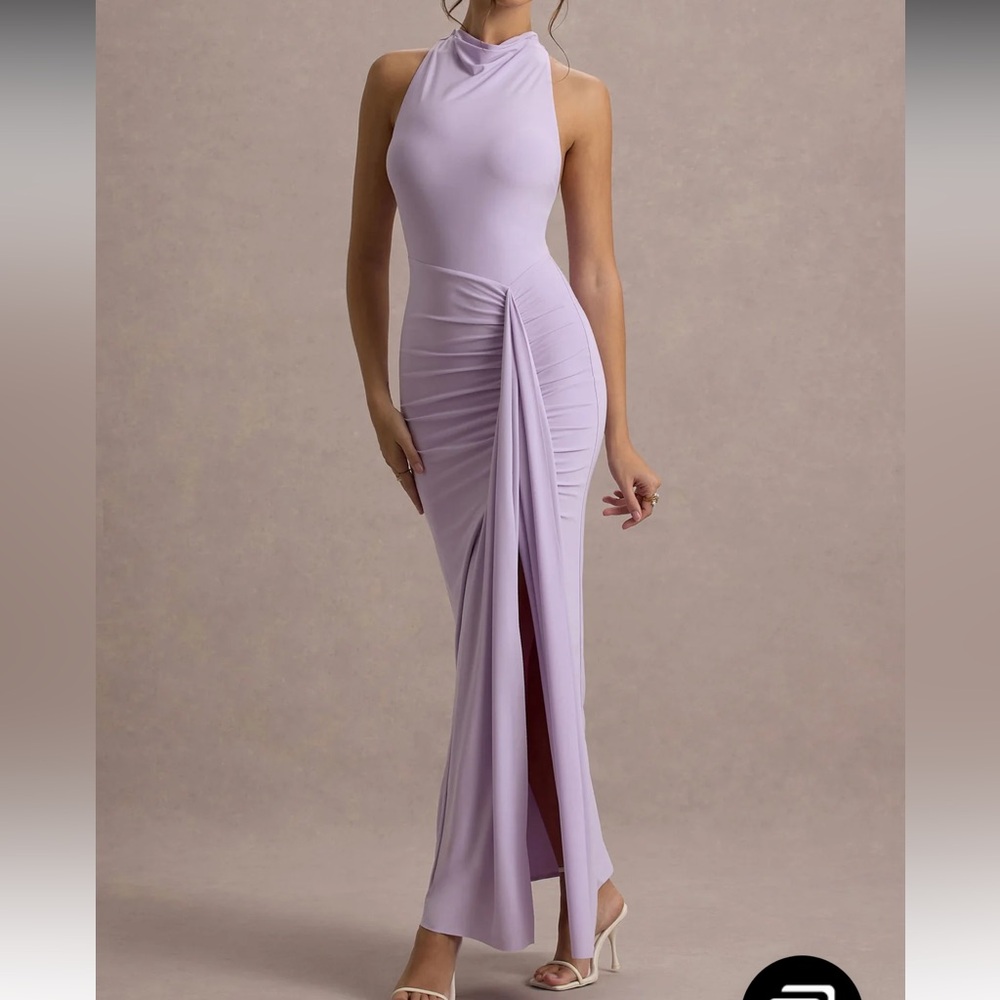 Club London Lilac Halter Dress
